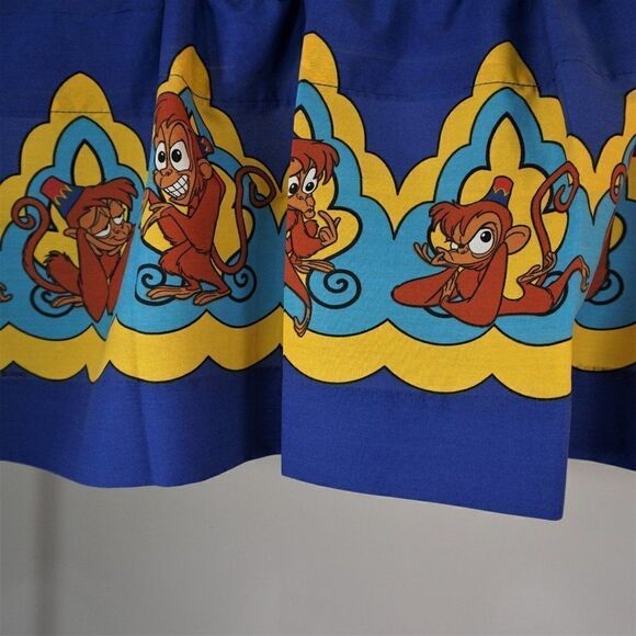 Vintage 1992 Disney Aladdin Valance Capuchin Sidekick Abu USA Made 78" x 17" - Picture 2 of 9